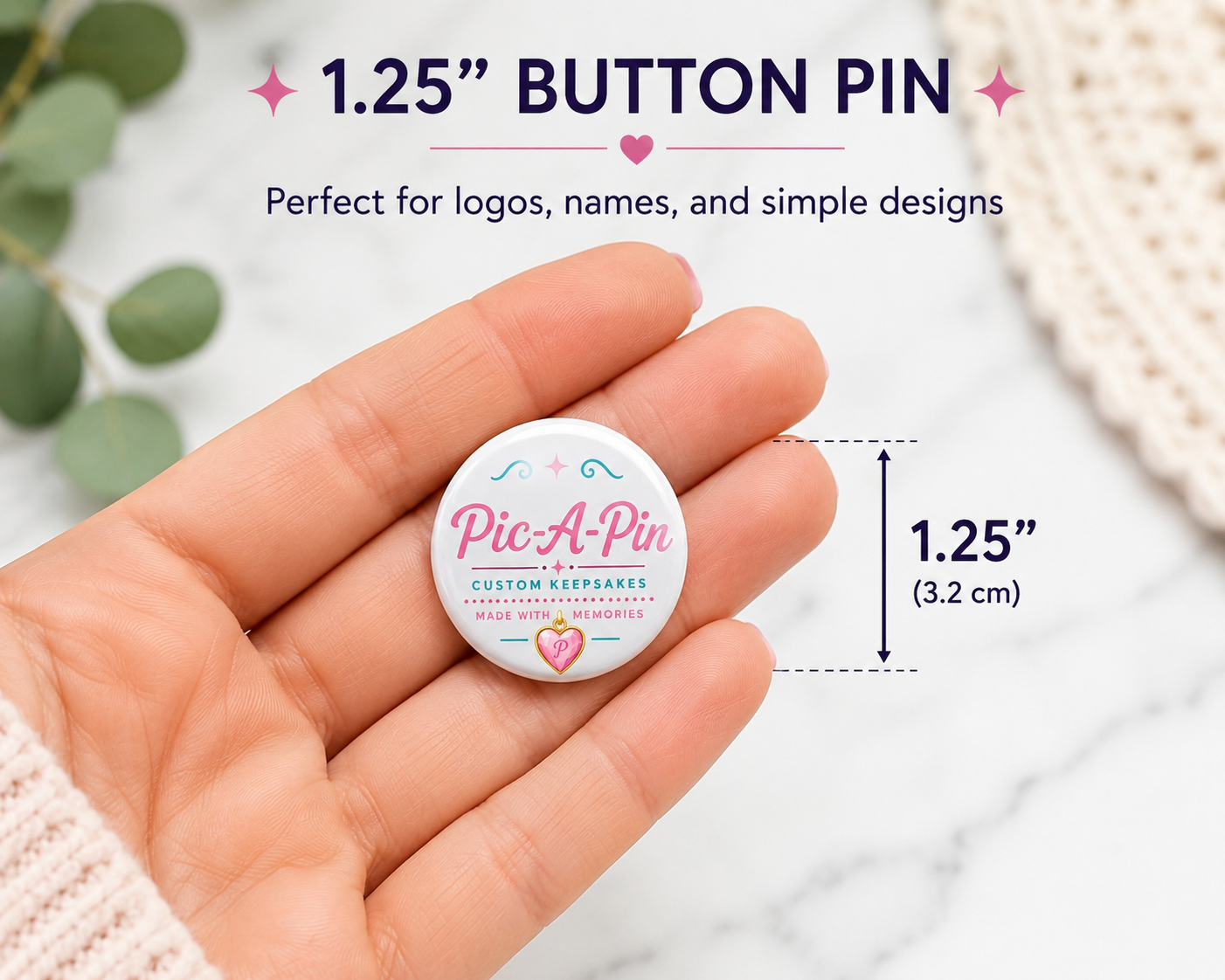 1.25" Custom Button Pin Packs