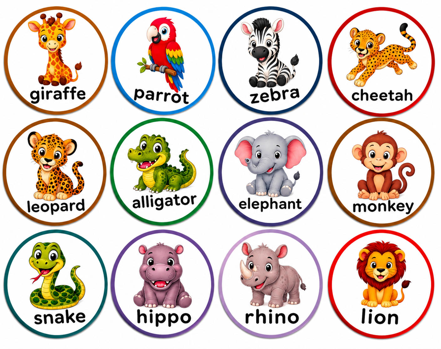 Pic-A-Pin Play & Learn Collection: Safari Animals